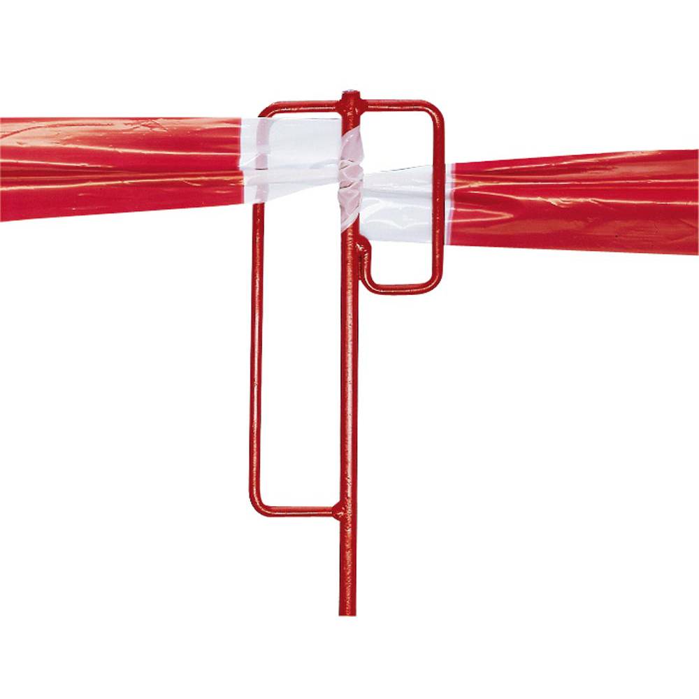 Absperrhalter, Glattstahl, rot lackiert, ca. 14/1200 mm, Gewicht 2 kg, MINDESTABNAHME 5 Stück