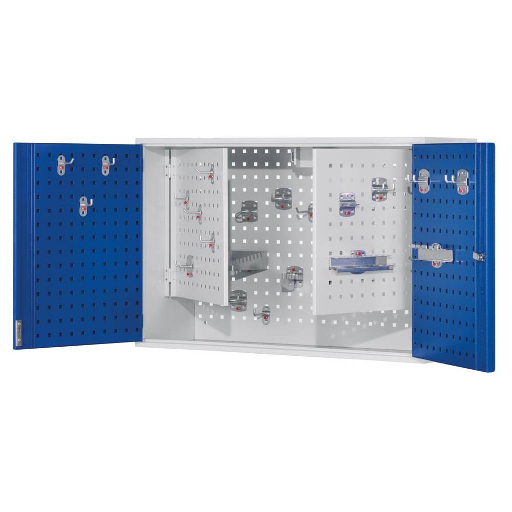 Hängeschrank, Rückwand, Türinnenseiten + Innentüren m. Lochpl., BxTxH 920x335x62