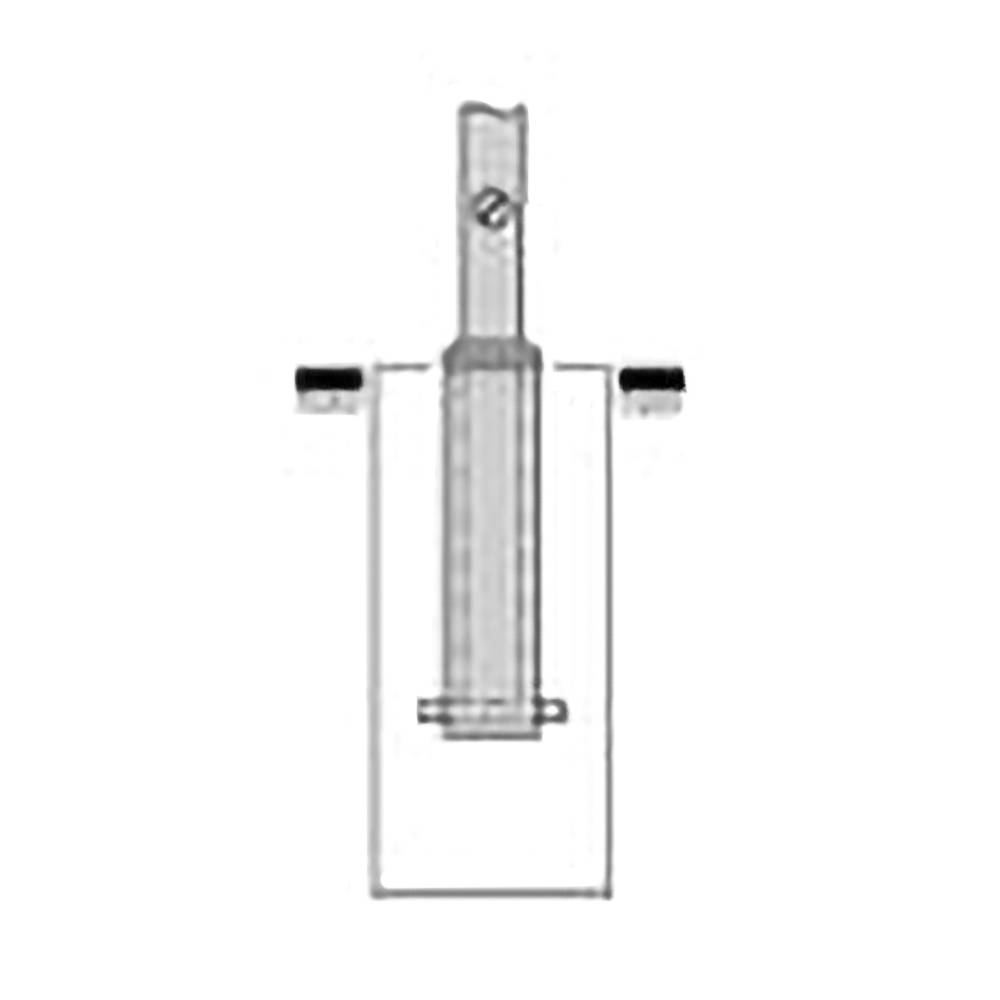 Sperrpfosten aus Alu, quadr. 70x70 mm, mit 3 roten Ringen herausnehmbar aus Bode