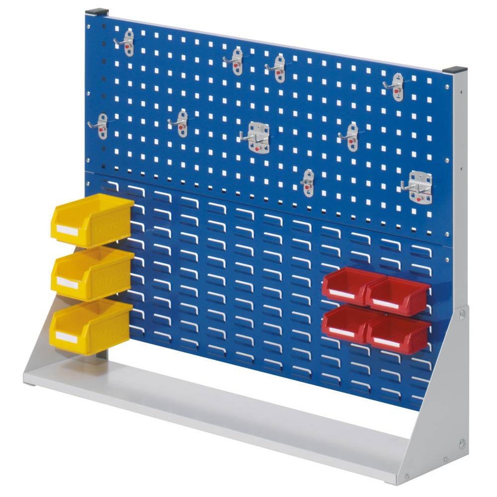 Ständer Systemeinheit doppelseitig, 4 Loch- und 4 Schlitzplatten, BxTxH 1000x430