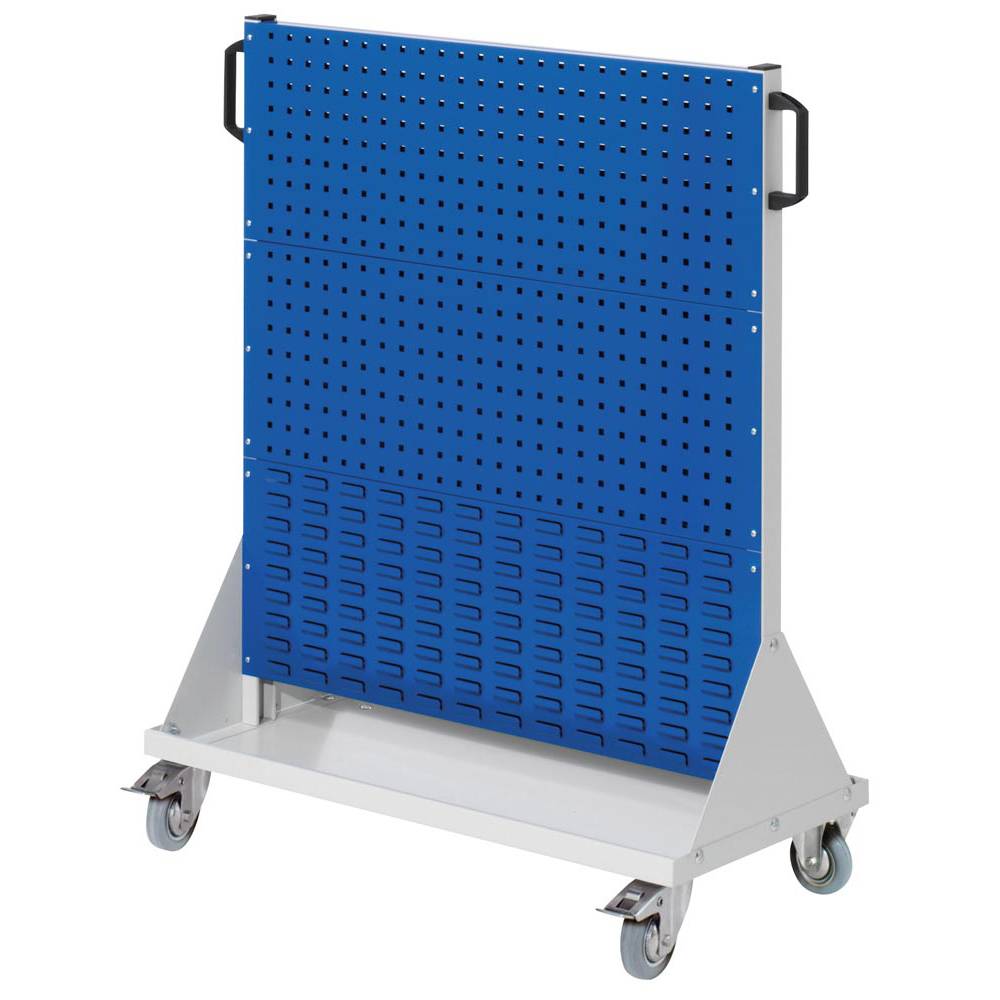 Kappes RasterMobil® mobiler Arbeitsplatzschrank Größe #3 1230x1000x500mm 4 Lochplatten 2 Schlitzp