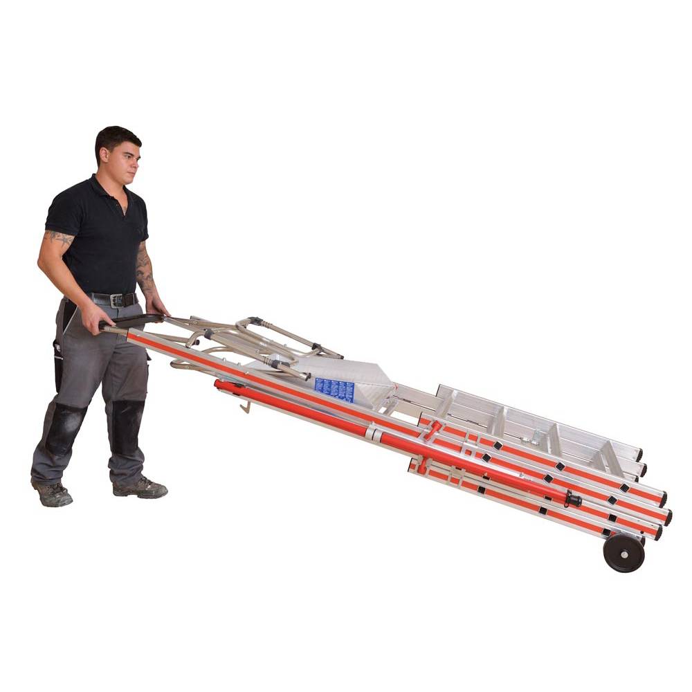 Hymer Plattformleiter Protect+ mit Teleskopausleger und Sicherheitstüren 3-5 Sprossen