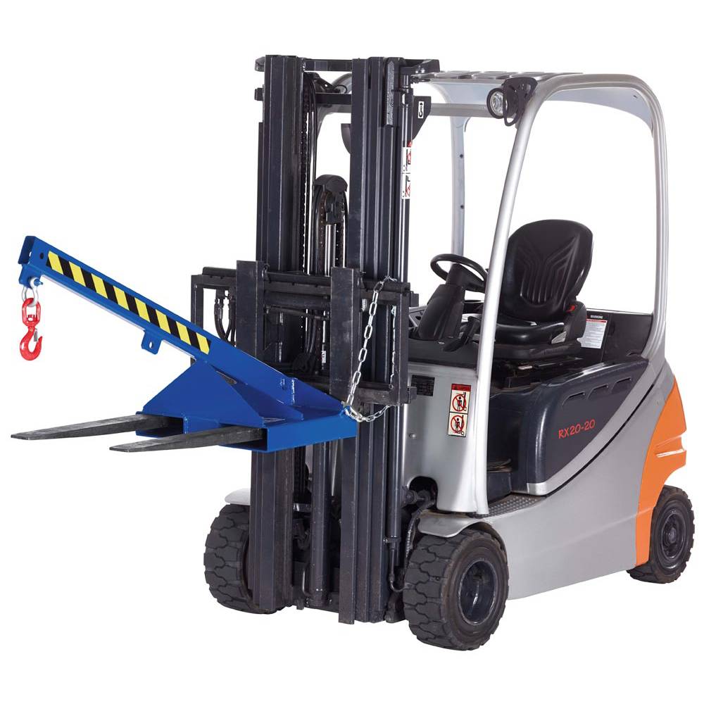 Kranarm für Gabelstapler, Länge 1390 mm, Traglast 350-1000 kg, starr, Neigung 25