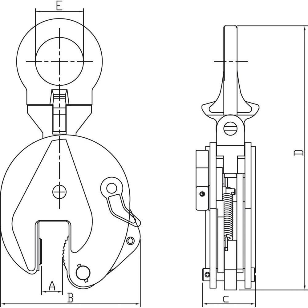 Blechgreifer, flexibel, Tragl. 1000 kg
