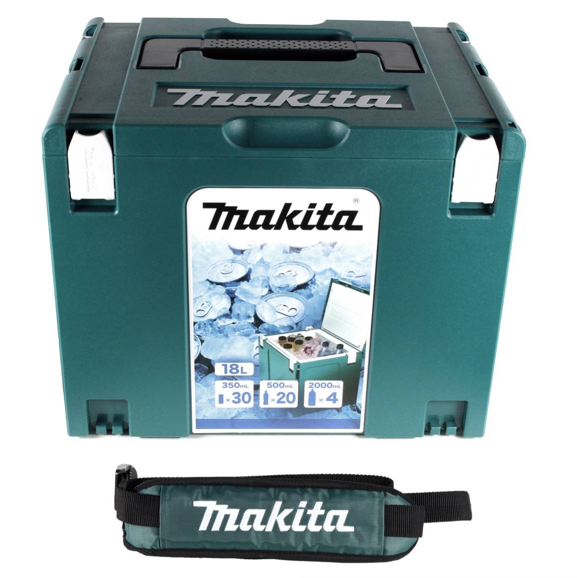 Makita Makpac 4 System Koffer Cool Case Kühlbox 18 Liter Volumen mit Isolierauskleidung ( 198253-4 )