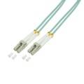 LogiLink FP3LC00 Glasfaser LWL Anschlusskabel [1x LC-Stecker - 1x LC-Stecker] 50/125 µ Multimode OM3 0.50 m