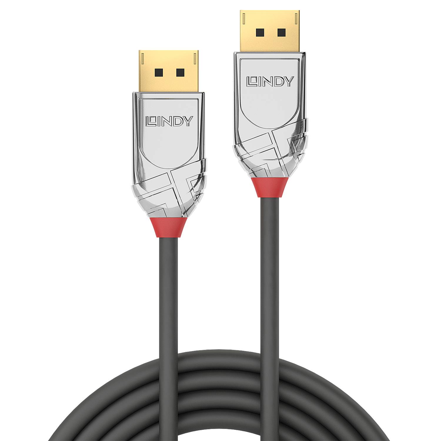 LINDY DisplayPort Anschlusskabel DisplayPort Stecker, DisplayPort Stecker 5.00 m Grau 36304 DisplayPort-Kabel