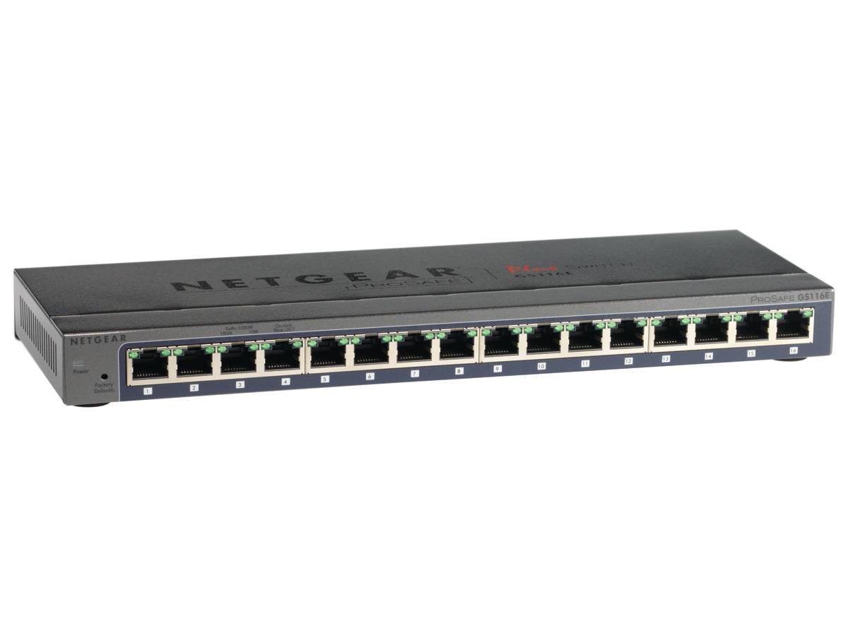 NETGEAR GS116E Netzwerk Switch 16 Port 1 GBit/s
