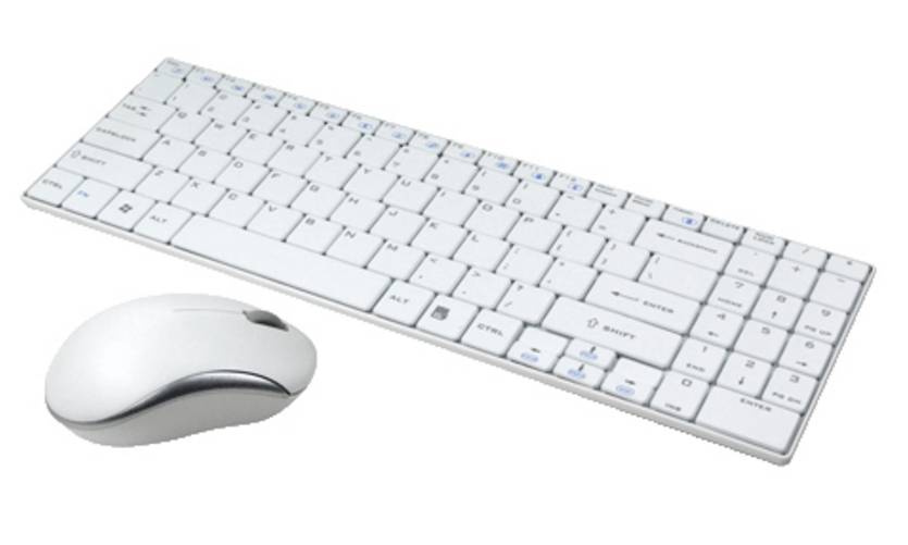 LogiLink ID0109 Funk Tastatur, Maus-Set Deutsch, QWERTZ Weiß