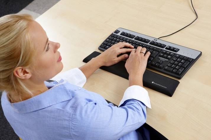 BakkerElkhuizen Trapezium Wrist Rest Standard Handgelenksstütze Ergonomisch Schwarz