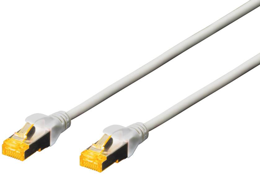 Digitus DK-1644-A-200 RJ45 Netzwerkkabel, Patchkabel CAT 6a S/FTP 20.00 m Grau Halogenfrei, verdrillte Paare, mit Rastnasenschutz, Flammwidrig 1 St