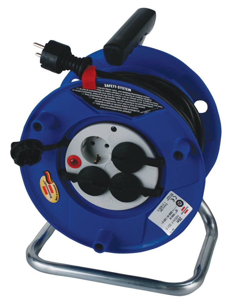 Brennenstuhl 1218050 Kabeltrommel 25.00 m Schwarz Schutzkontakt-Stecker