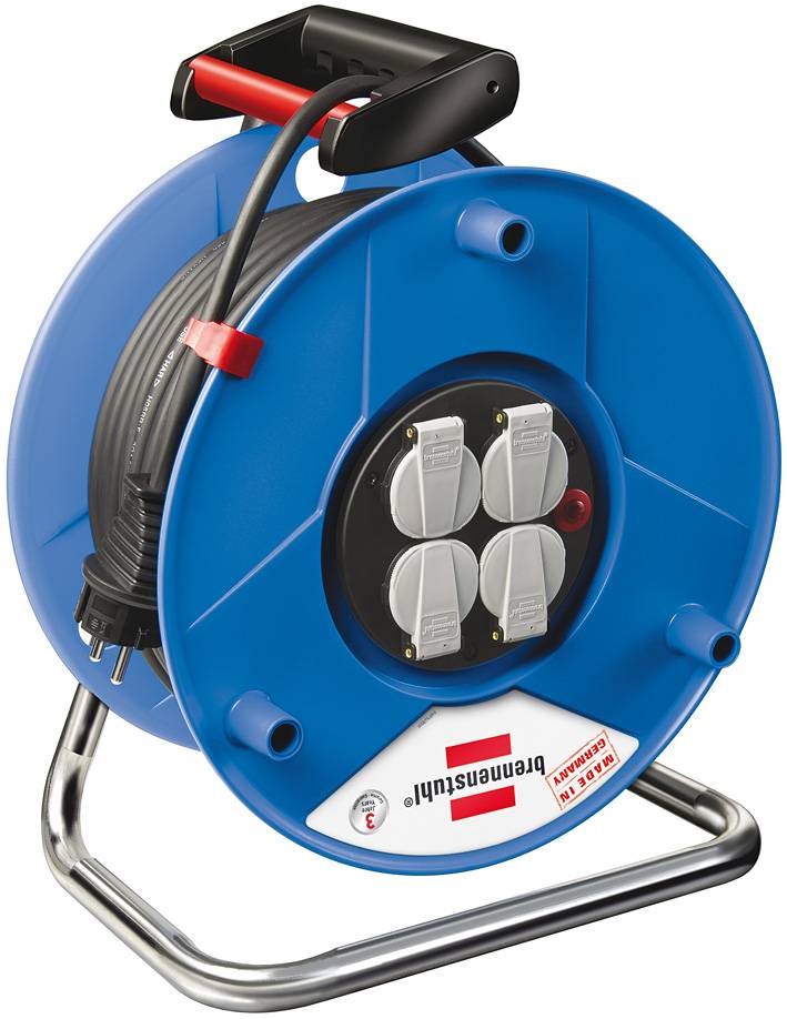 Brennenstuhl 1218050 Kabeltrommel 25.00 m Schwarz Schutzkontakt-Stecker
