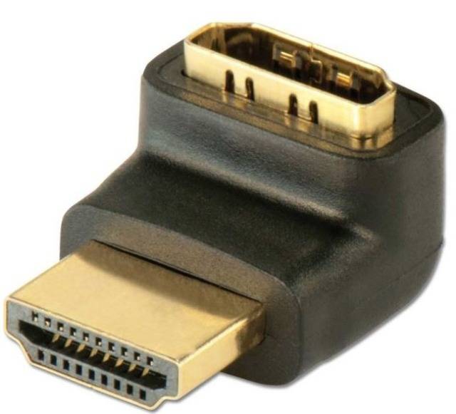 HDMI Adapter Stecker/Buchse 90° -- Multimedia Video-Komponenten TV,