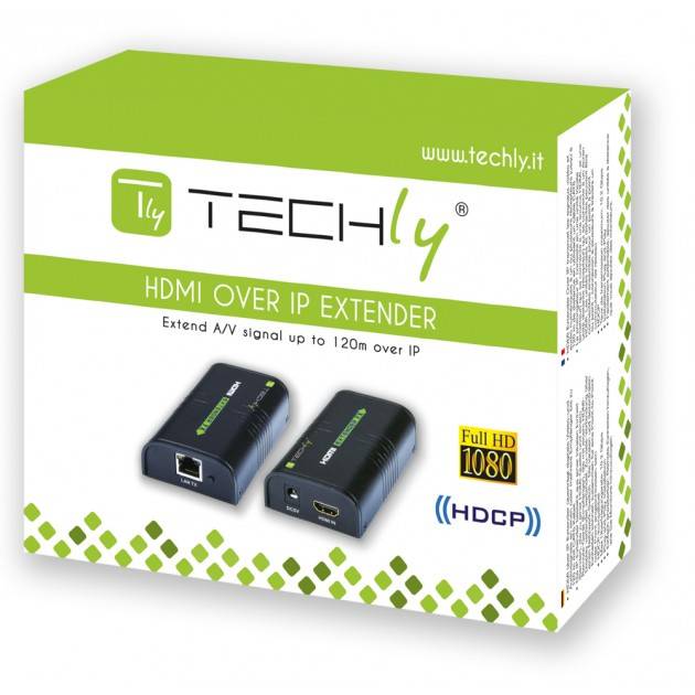 TECHly IDATA-EXTIP-373 HDMI® Extender (Verlängerung) über Netzwerkkabel RJ45 120m