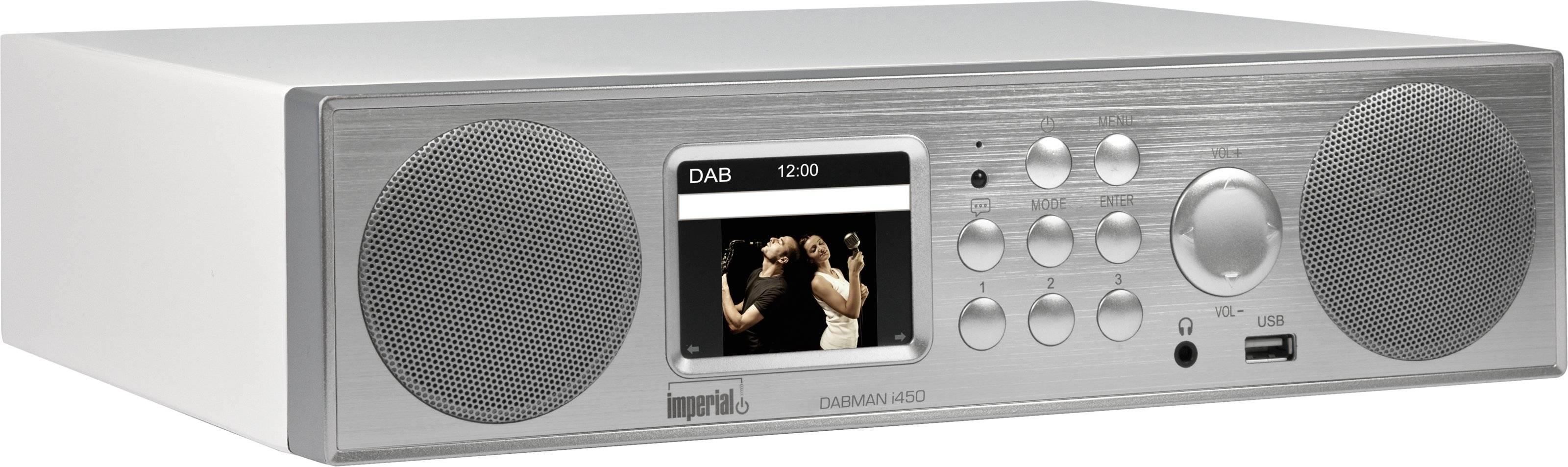 Imperial DABMAN i450 Internet Küchenradio DAB+, UKW, Internet Bluetooth®, AUX, USB, WLAN, Internetradio Silber