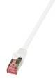 LogiLink CQ2051S RJ45 Netzwerkkabel, Patchkabel CAT 6 S/FTP 2.00 m Weiß Flammwidrig, mit Rastnasenschutz 1 St.