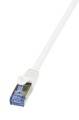 LogiLink CQ3091S RJ45 Netzwerkkabel, Patchkabel CAT 6a S/FTP 10.00 m Weiß Flammwidrig, mit Rastnasenschutz 1 St.