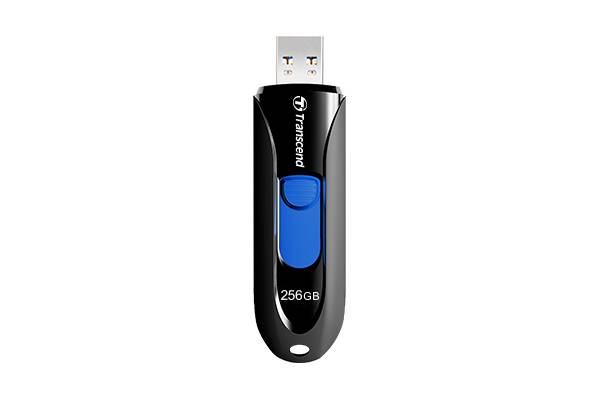 Transcend JetFlash® 790 USB-Stick 256 GB Schwarz, Blau TS256GJF790K USB 3.2 Gen 2 (USB 3.1)