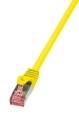 LogiLink CQ2067S RJ45 Netzwerkkabel, Patchkabel CAT 6 S/FTP 3.00 m Gelb Flammwidrig, mit Rastnasenschutz 1 St.