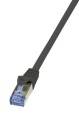 LogiLink CQ3063S RJ45 Netzwerkkabel, Patchkabel CAT 6a S/FTP 3.00 m Schwarz Flammwidrig, mit Rastnasenschutz 1 St.