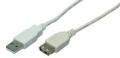 LogiLink Kabel USB 2.0 Verlängerung A Stecker -> A Buchse, grau, 1,8m