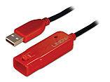 LINDY USB-Kabel USB 2.0 USB-A Stecker, USB-A Buchse 12.00 m Schwarz 42782