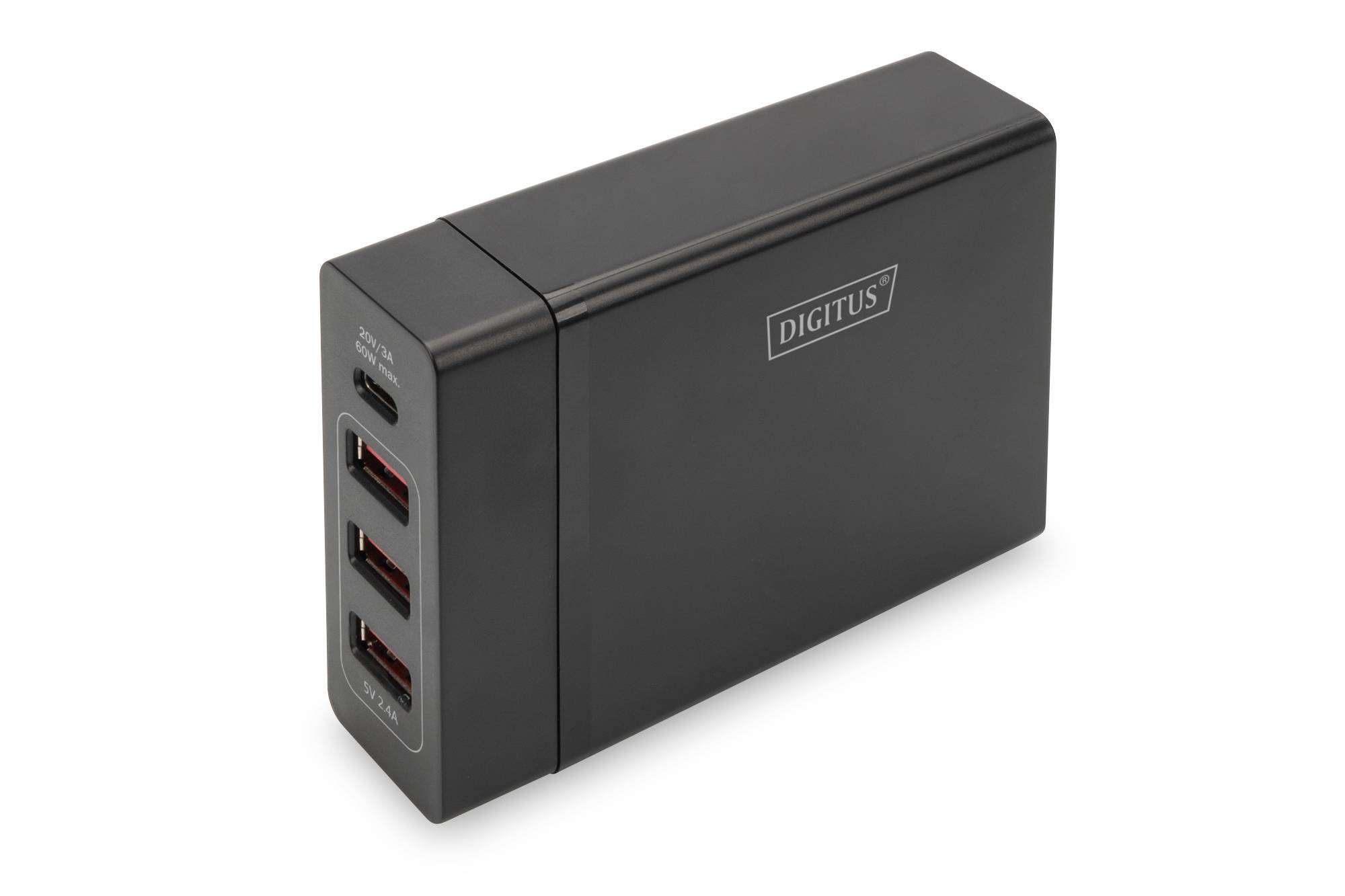 Digitus DA-10195 USB-Ladegerät 72 W Steckdose Ausgangsstrom (max.) 10200 mA USB-C®, USB-A Anzahl Ausgänge: 4 x USB Power Delivery (USB-PD)
