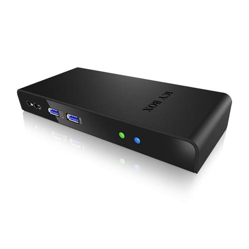IB-DK2241AC, USB 3.0 Notebook Dockingst. USB 3.0 auf: 2x USB 3.0+2x Video(HDMI+DVI)+1xGb/LAN+4xUSB 2.0+Audio