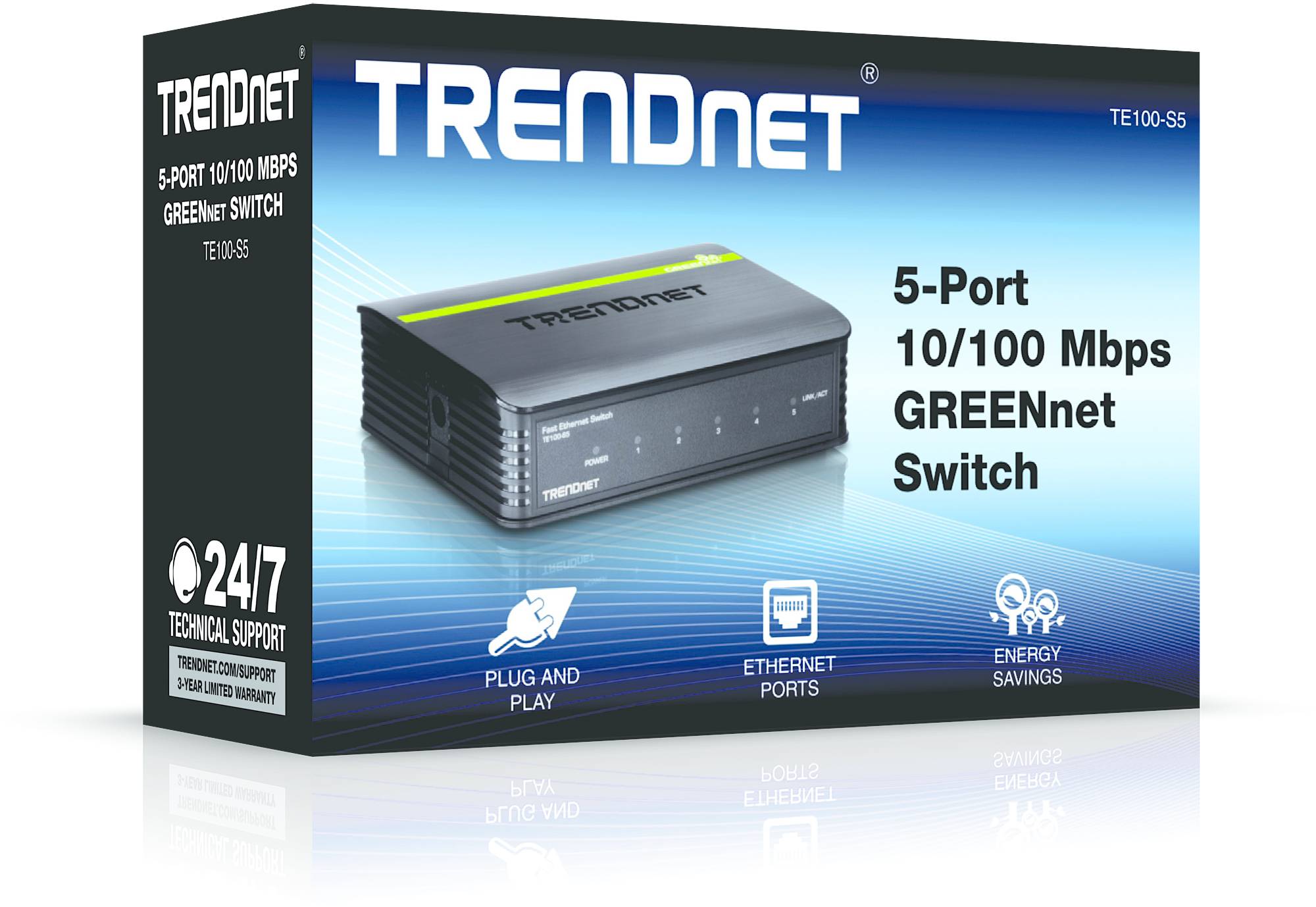 TRENDnet TE100 S5 - Switch - 5 x 10/100 - Desktop