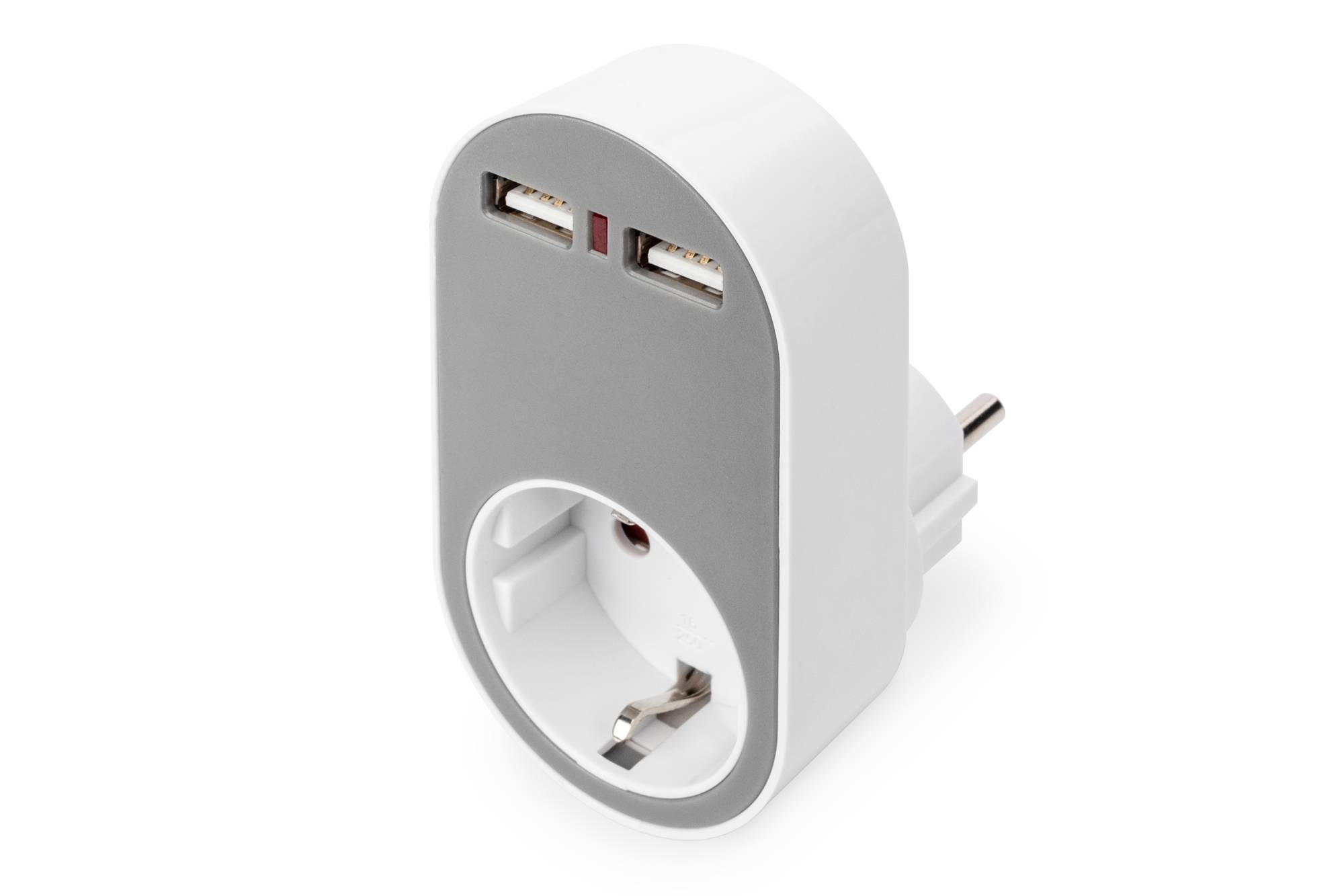 Digitus DA-70617 Adapter Steckdose Ausgangsstrom (max.) 2400 mA USB, Schutzkontakt-Steckdose Anzahl Ausgänge: 2 x