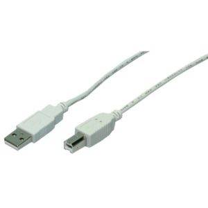 LogiLink USB-Kabel USB 2.0 USB-A Stecker, USB-B Stecker 1.80 m Grau CU0007