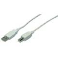 LogiLink USB-Kabel USB 2.0 USB-A Stecker, USB-B Stecker 1.80 m Grau CU0007
