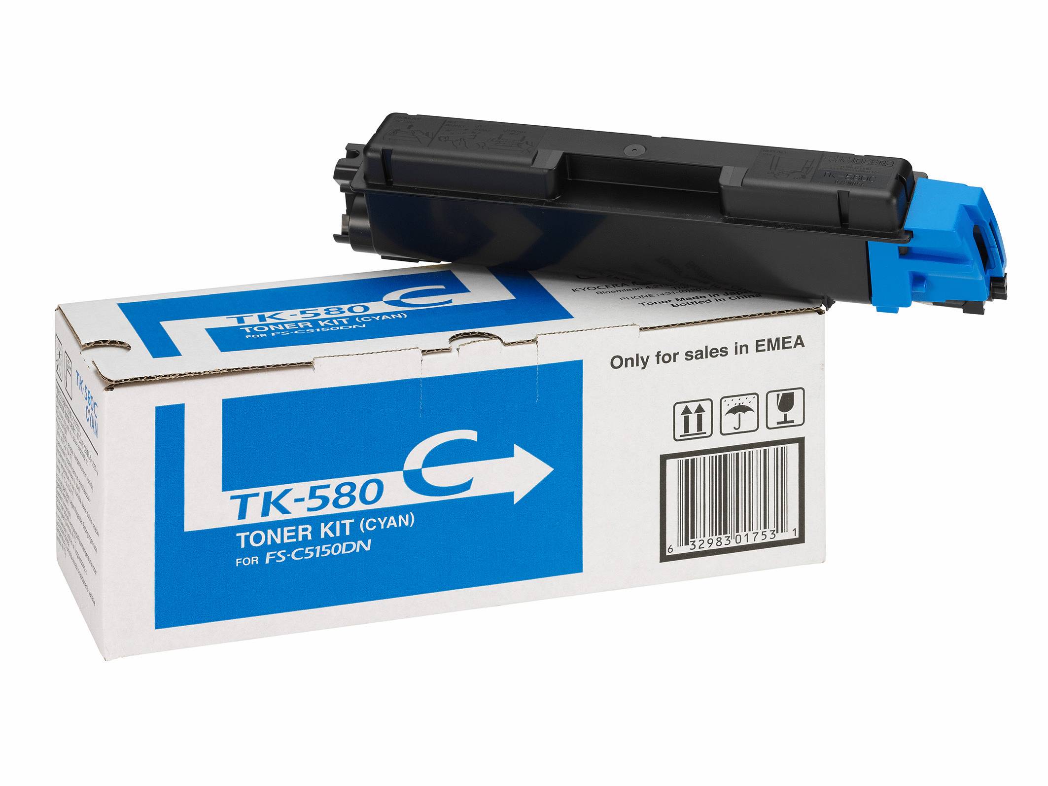 Kyocera Toner TK-580C Original Cyan 2800 Seiten 1T02KTCNL0