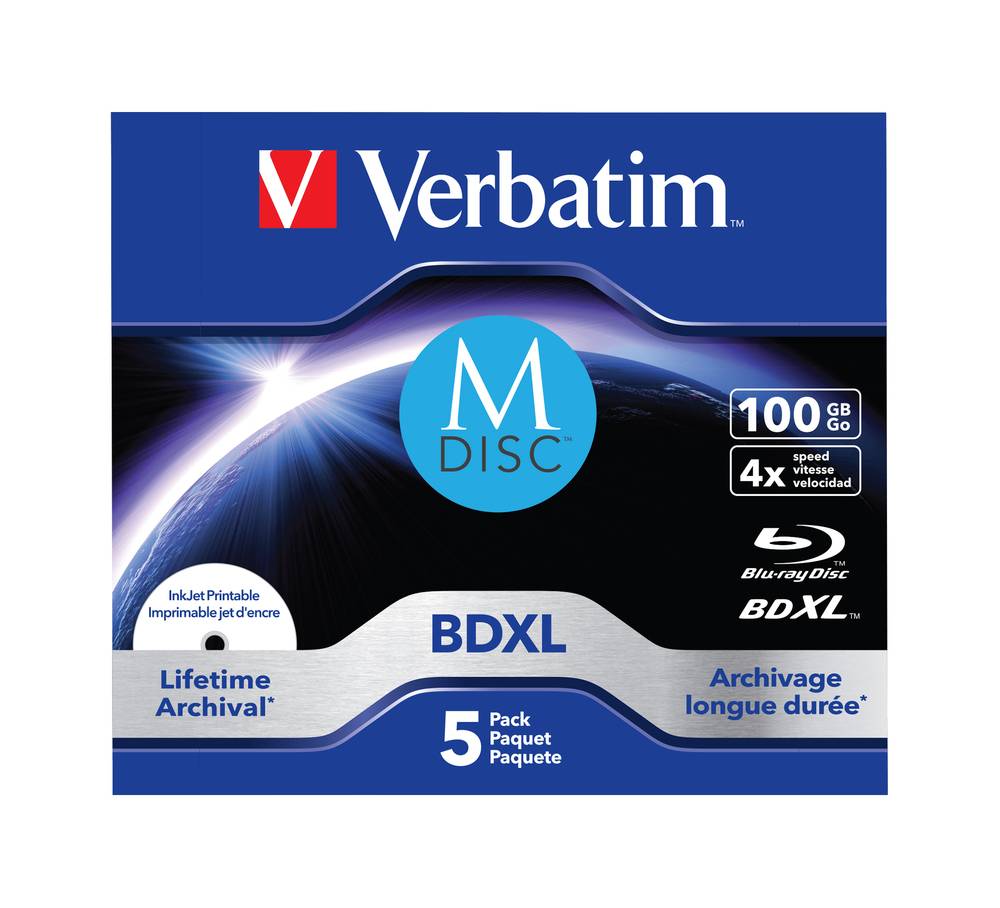 Verbatim 43834 M-DISC Blu-ray Rohling 100GB 1 St. Jewelcase Bedruckbar