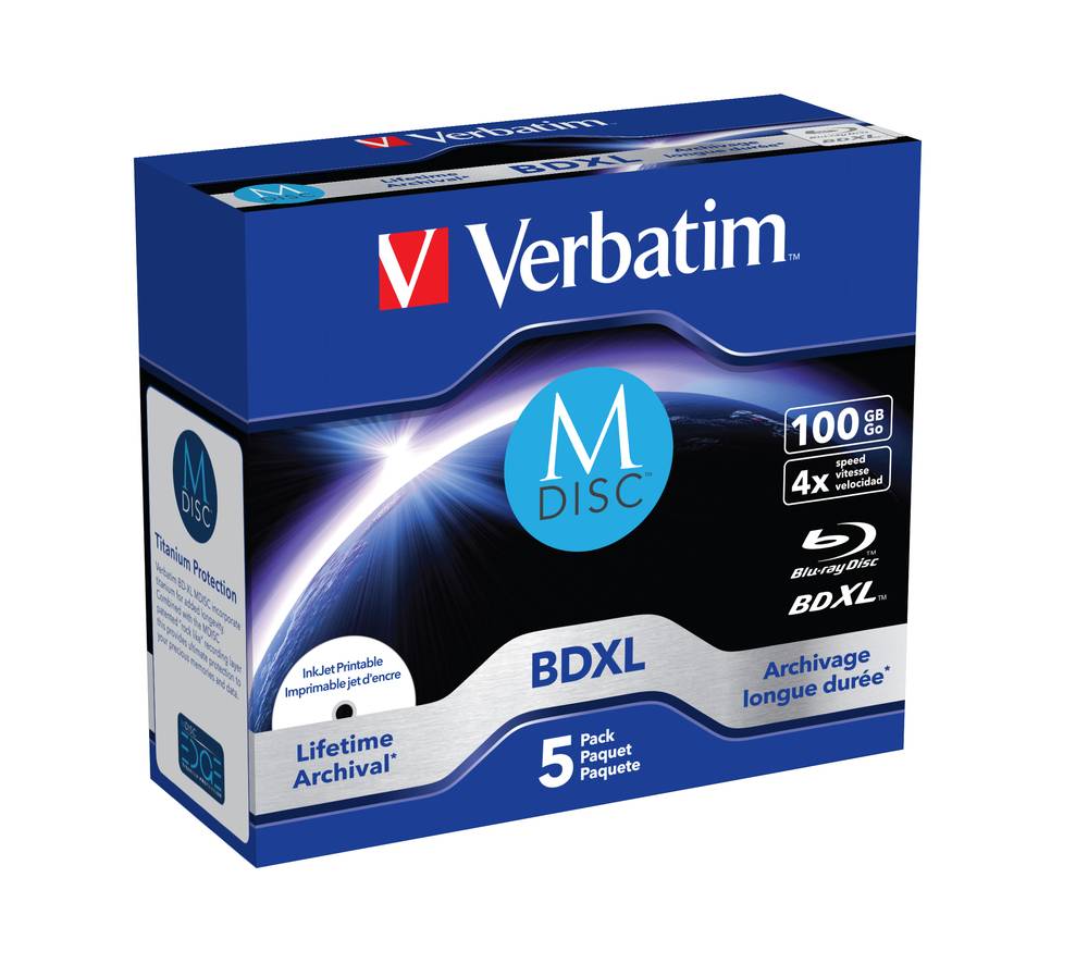 Verbatim 43834 M-DISC Blu-ray Rohling 100GB 1 St. Jewelcase Bedruckbar