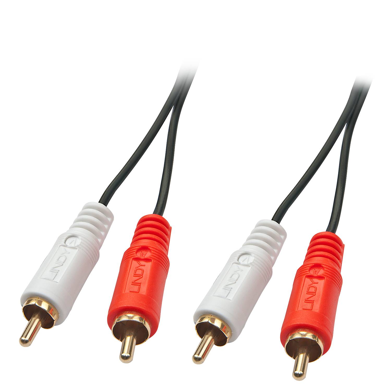 LINDY 35666 Cinch Audio Anschlusskabel [2x Cinch-Stecker - 2x Cinch-Stecker] 20.00 m Schwarz