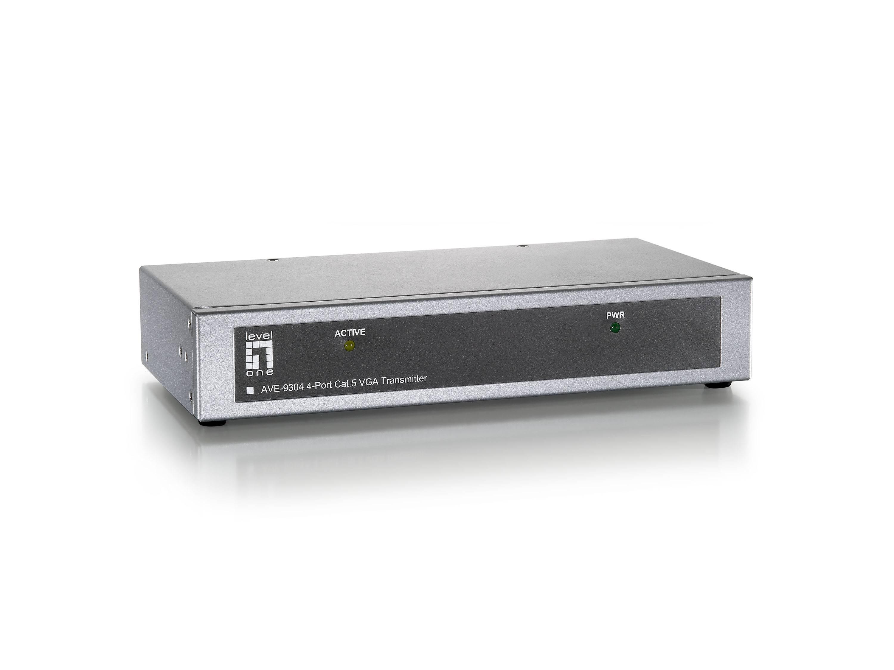 LevelOne AVE-9304 4-port LR Cat.5 A/V Transmitter