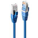 LINDY 45641 RJ45 Netzwerkkabel, Patchkabel CAT 6 S/STP 0.50 m Blau 1 St.