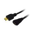 LogiLink HDMI Verlängerungskabel HDMI-A Stecker, HDMI-A Buchse 3.00 m Schwarz CH0057 4K UHD HDMI-Kabel