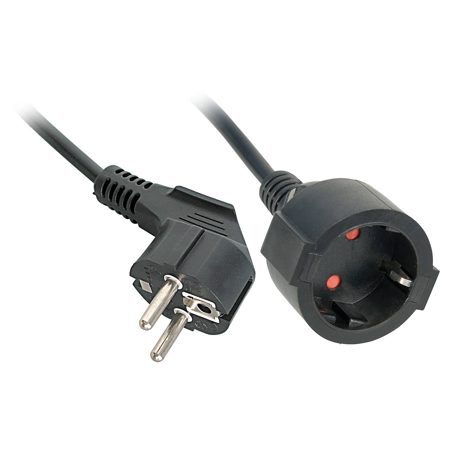 LINDY 30245 Strom Verlängerungskabel Schwarz 5m H05VV-F 3G 1,5mm²