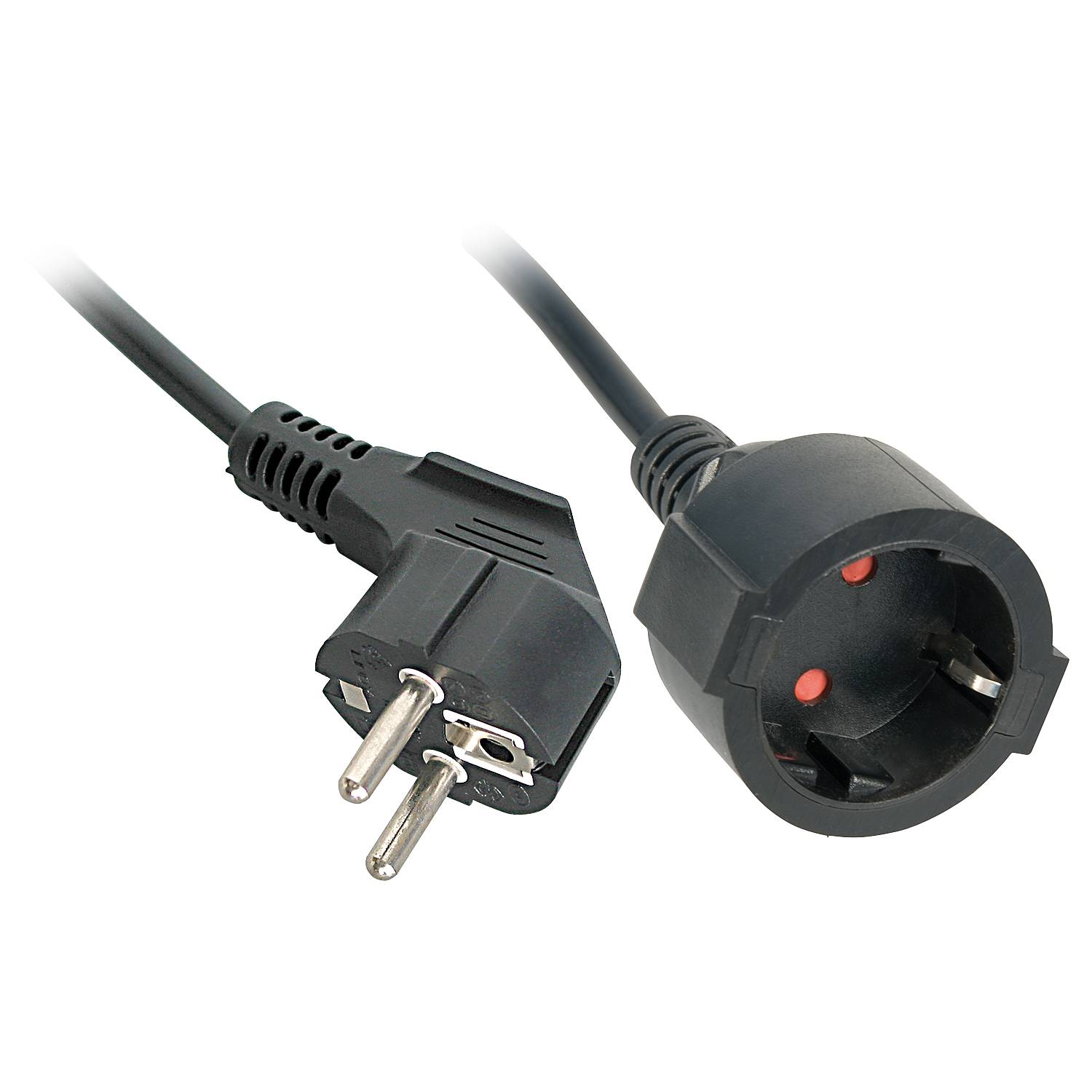 LINDY 30245 Strom Verlängerungskabel Schwarz 5m H05VV-F 3G 1,5mm²
