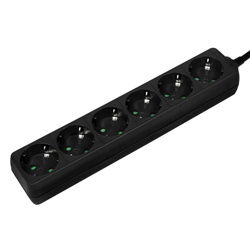 LogiLink LPS238B Steckdosenleiste Schwarz Schutzkontakt 1 St.