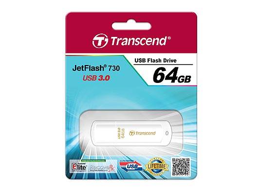 Transcend JetFlash® 730 USB-Stick 64GB Weiß TS64GJF730 USB-A (USB 3.2 Gen 1)