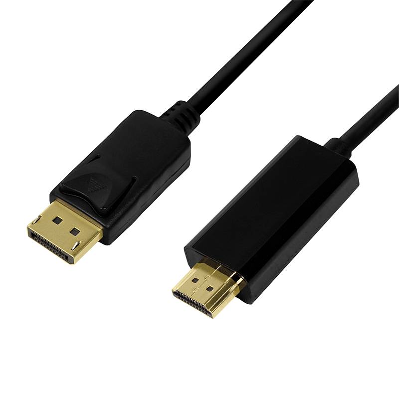 LogiLink DisplayPort Kabel, DP 1.2 to HDMI 1.4, schwarz, 1m
