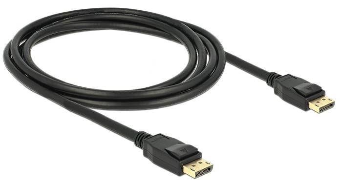 Delock DisplayPort Anschlusskabel DisplayPort Stecker, DisplayPort Stecker 2.00 m Schwarz 83806 vergoldete Steckkontakte DisplayPort-Kabel