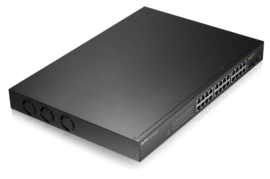 ZyXEL Switch 19" 24x GE GS1900-24HP 24x PoE+ Ports,
