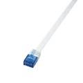 LogiLink CF2031U RJ45 Netzwerkkabel, Patchkabel CAT 6 U/UTP 1.00 m Weiß hochflexibel 1 St.