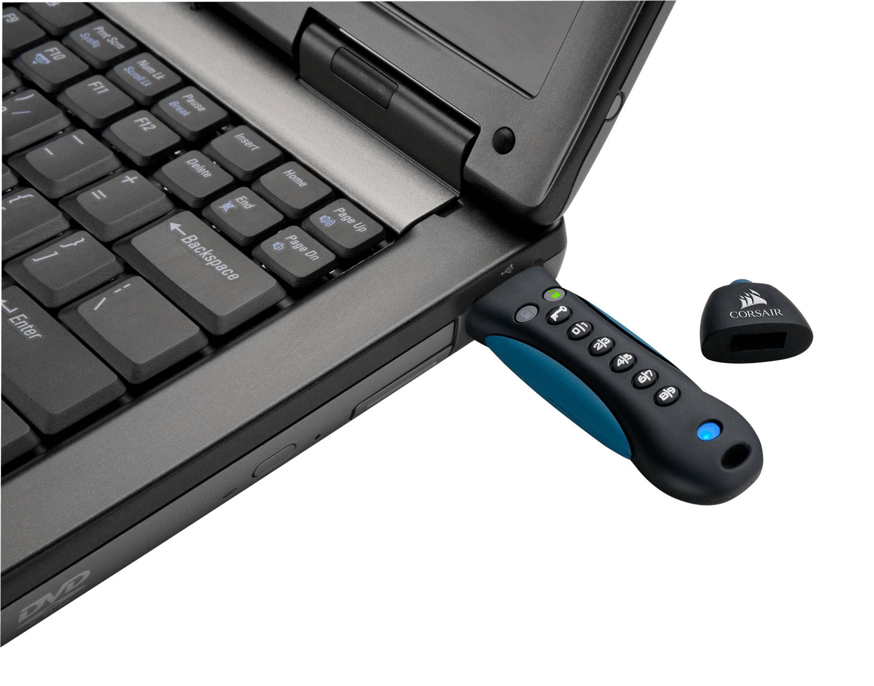 Corsair Padlock® 3 USB-Stick 64 GB Schwarz, Blau CMFPLA3B-64GB USB 3.2 Gen 1 (USB 3.0)