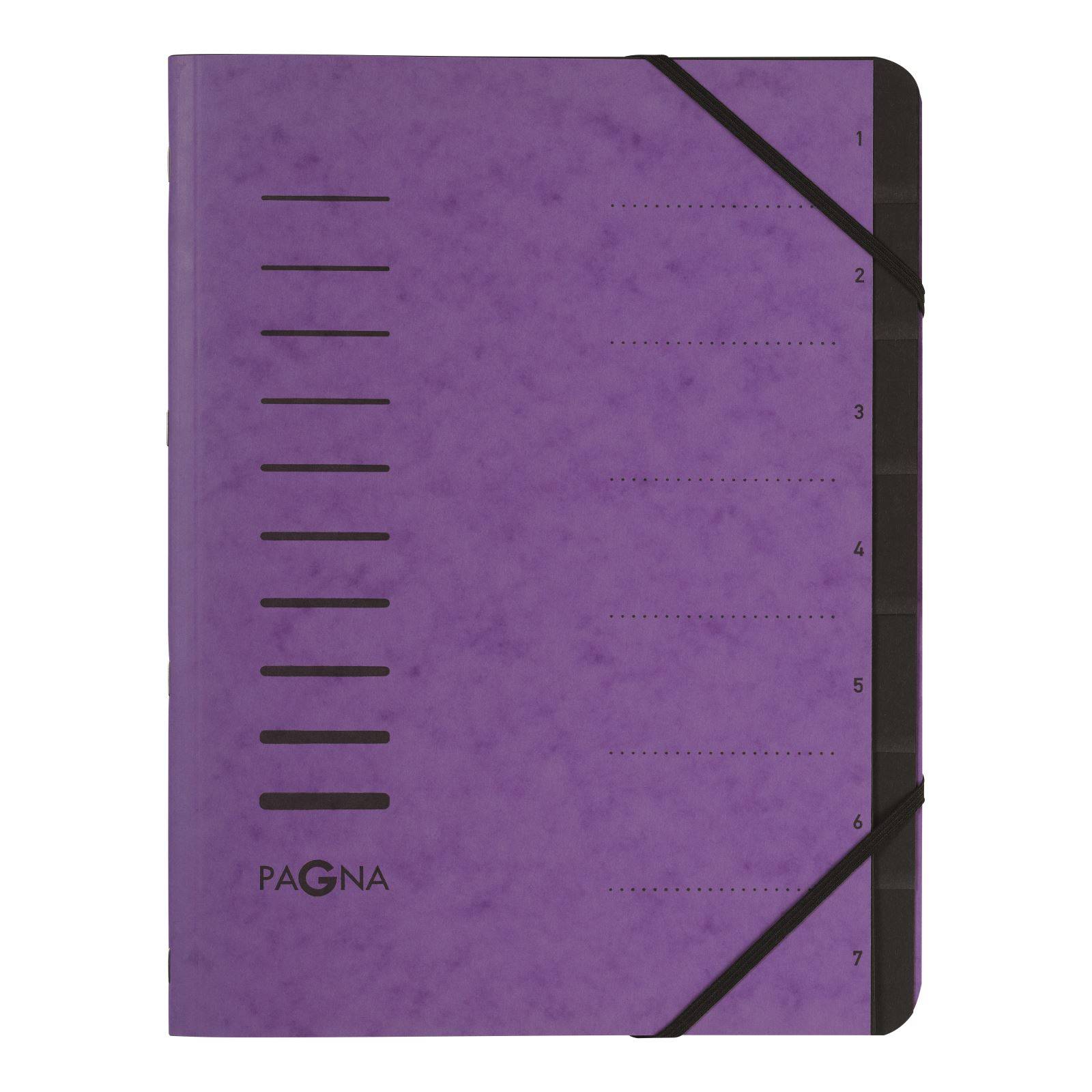 PAGNA Ordnungsmappe "Sorting File", 7 Fächer, violett (64005810)